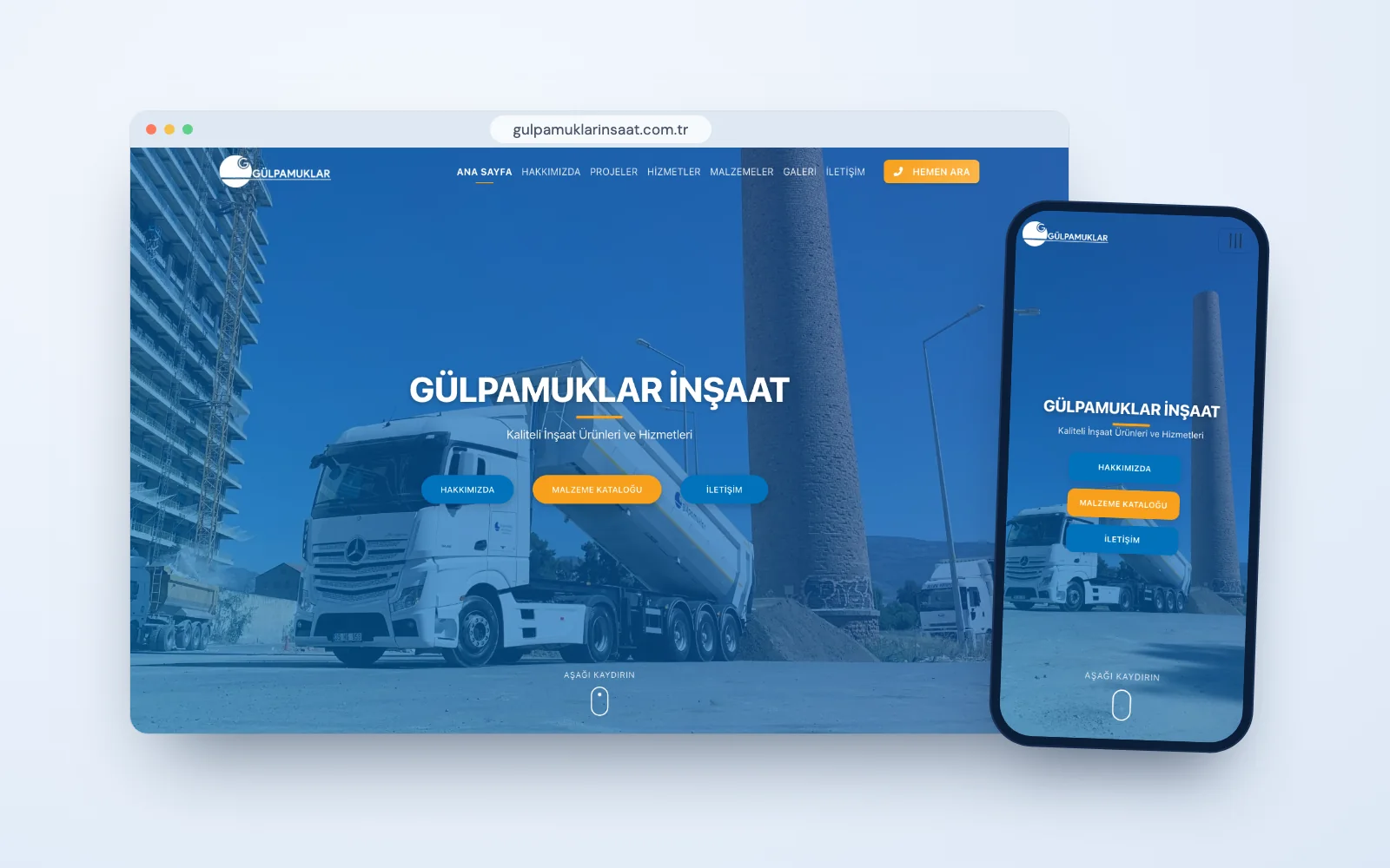 Gülpamuklar İnşaat web sitesi