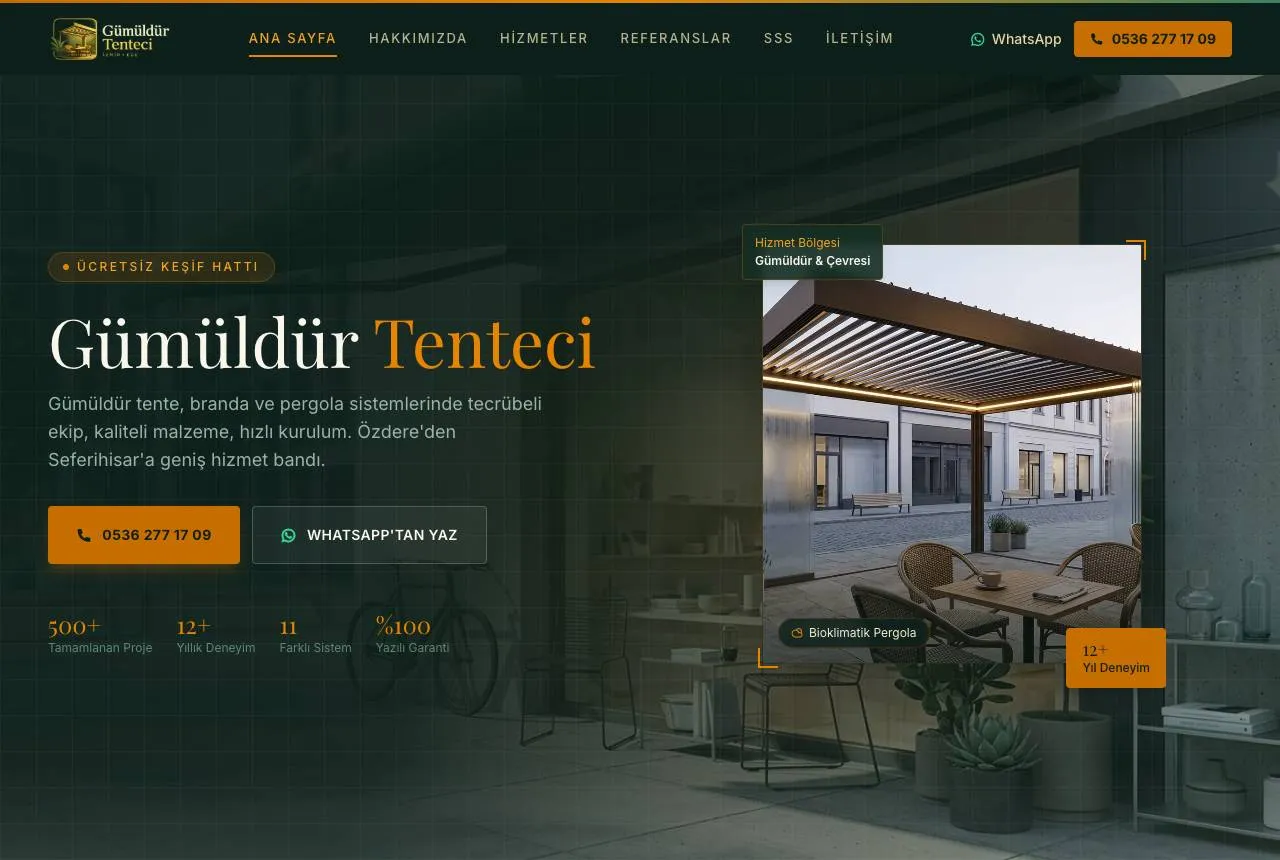 gumuldurtenteci.com.tr — Balkı Digital tarafından geliştirilen web sitesi