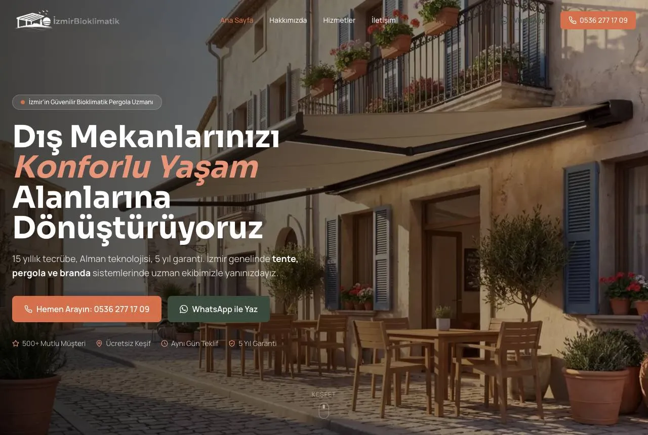 izmirbioklimatik.tr — Balkı Digital tarafından geliştirilen web sitesi