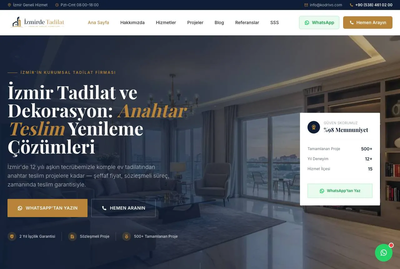 İzmir'de Tadilat web sitesi
