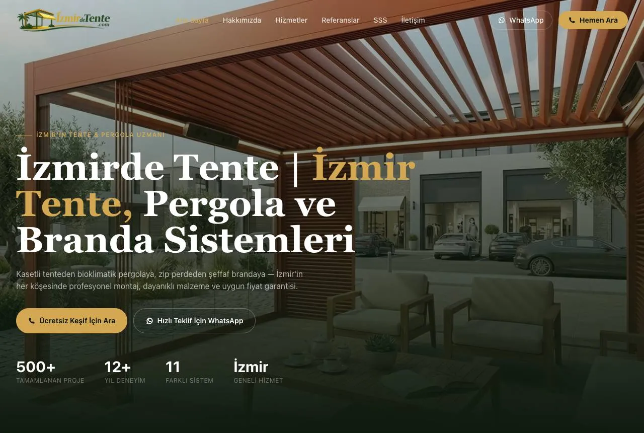 izmirdetente.com — Balkı Digital tarafından geliştirilen web sitesi
