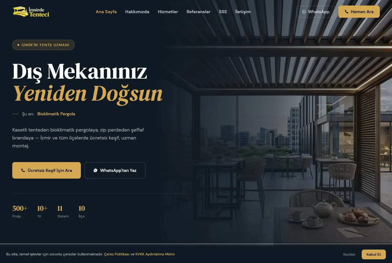 izmirdetenteci.com — Balkı Digital tarafından geliştirilen web sitesi