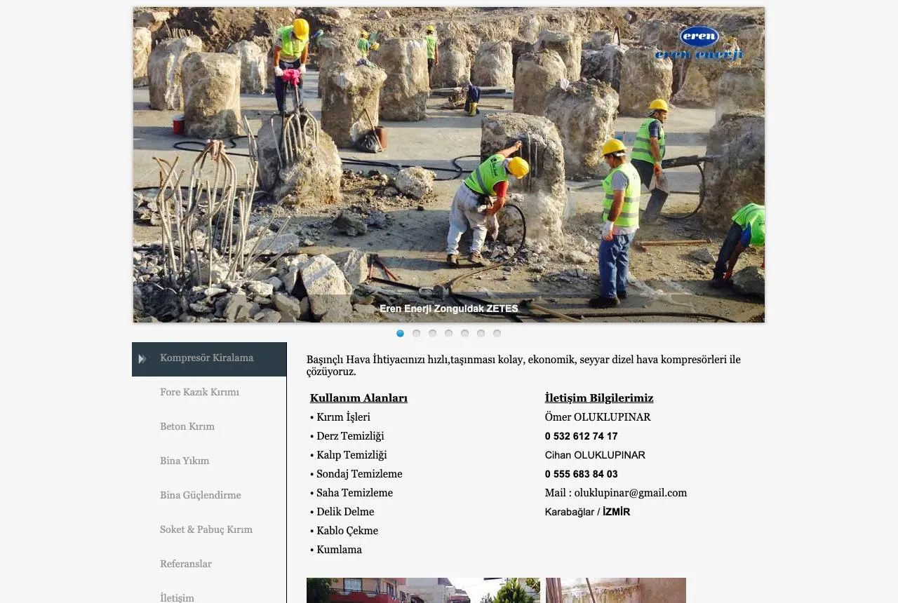 Kompresör Kiralama web sitesi