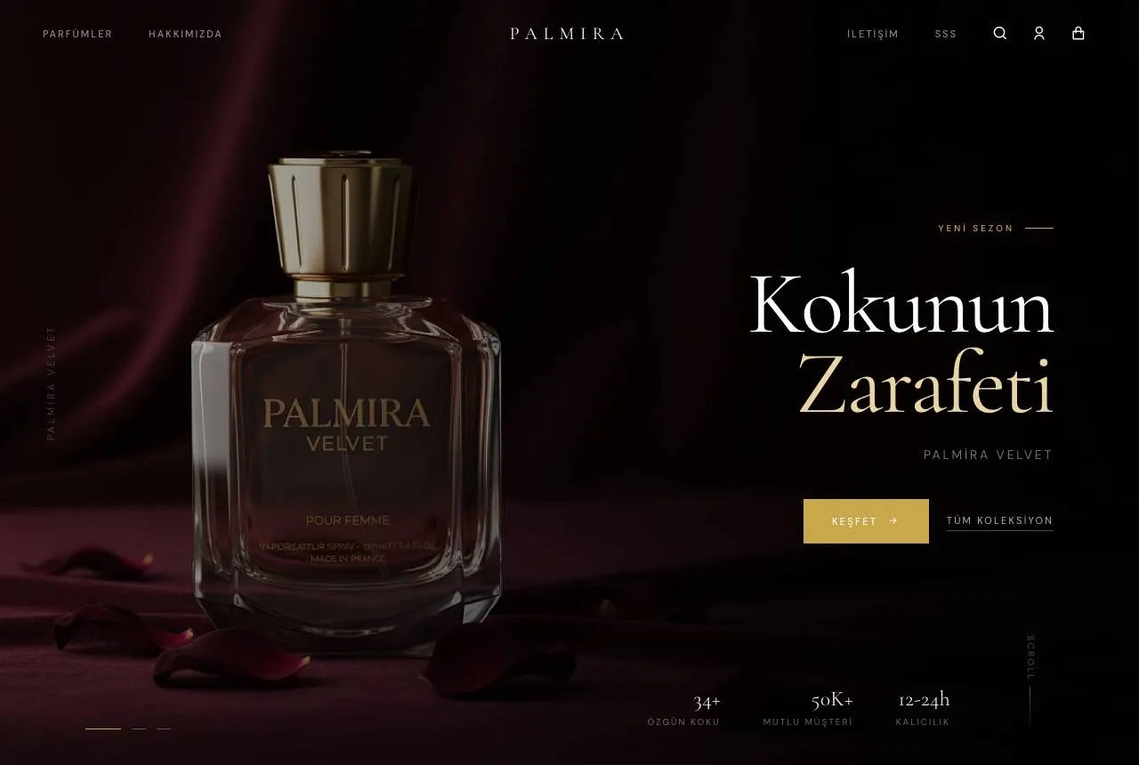 Palmira Kozmetik — Balkı Digital tarafından geliştirilen web sitesi