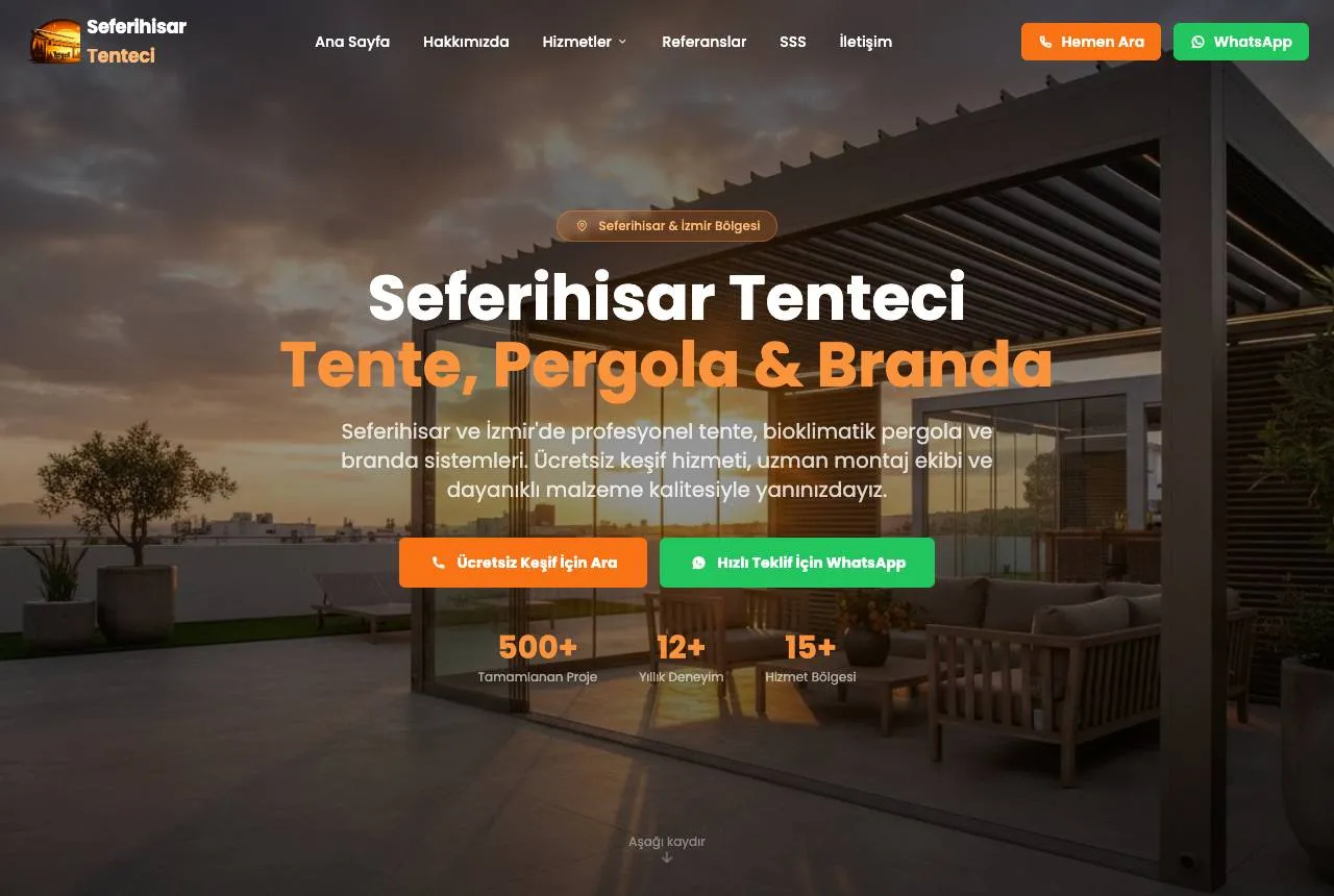 seferihisartenteci.com — Balkı Digital tarafından geliştirilen web sitesi