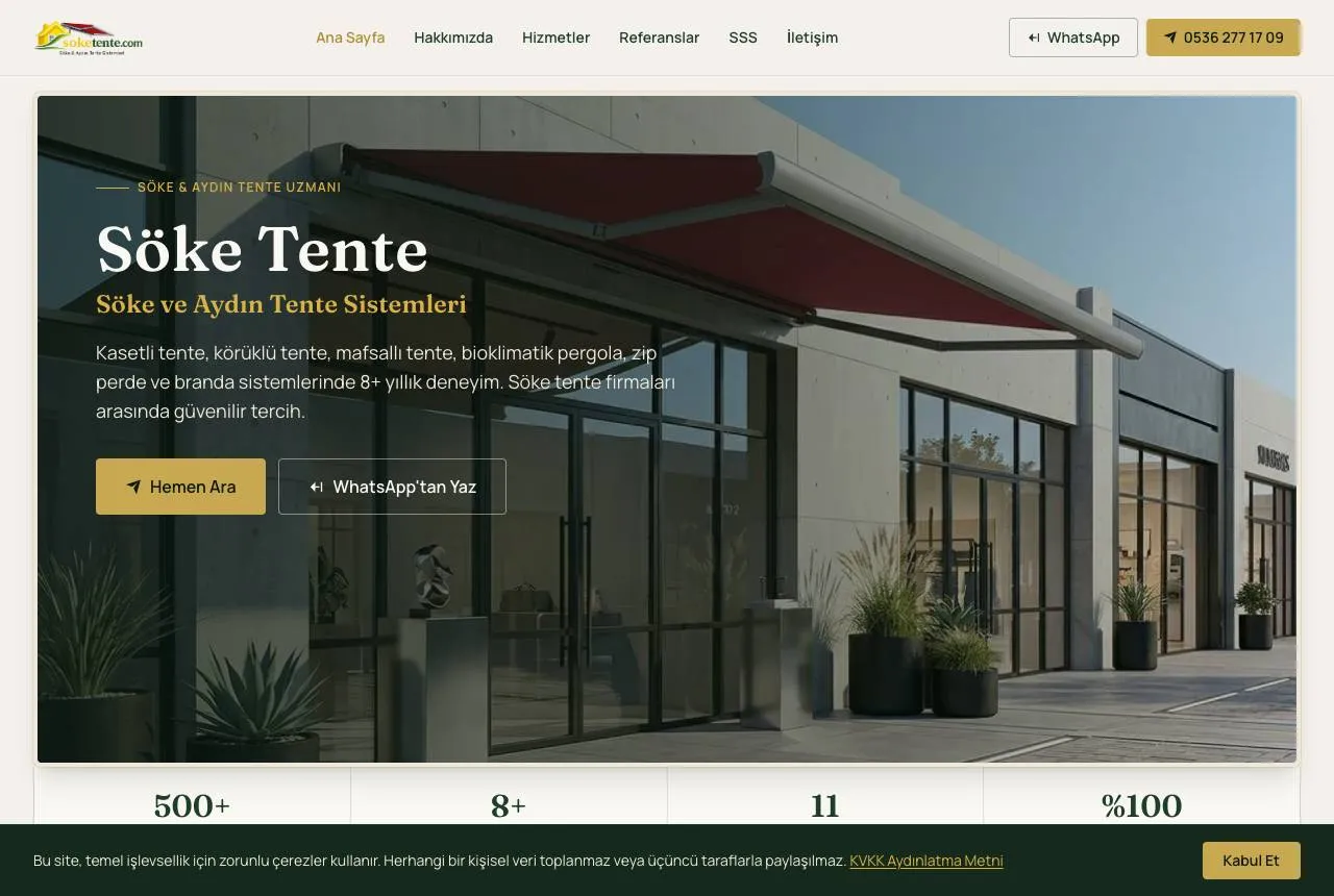 soketente.com — Balkı Digital tarafından geliştirilen web sitesi