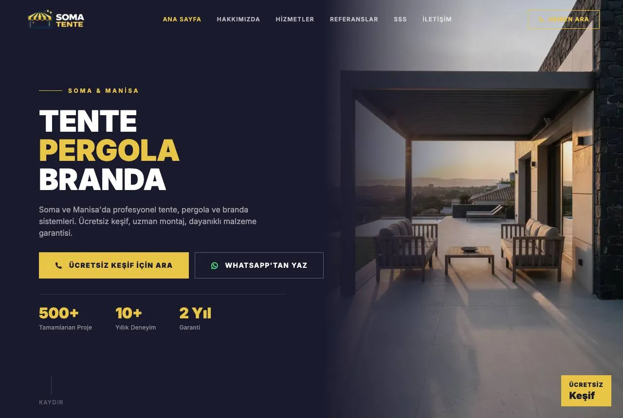 somatente.com — Balkı Digital tarafından geliştirilen web sitesi