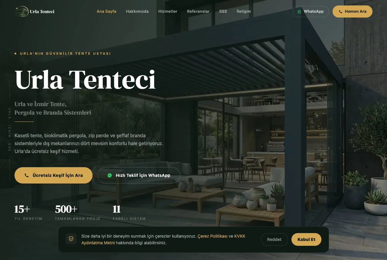 urlatenteci.com — Balkı Digital tarafından geliştirilen web sitesi